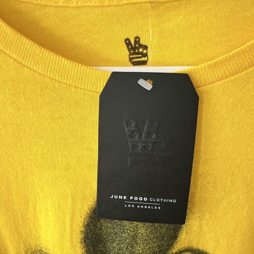 Junk Food Mickey Mouse Graphic Tee Yellow Oversized Disney Vintage Style XL NWT - Picture 8 of 8